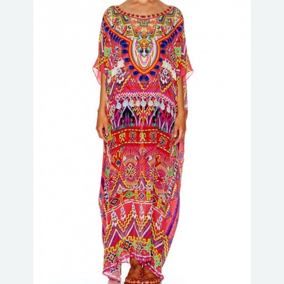 Camilla Colorful Long Kaftan - Picture 1 of 16